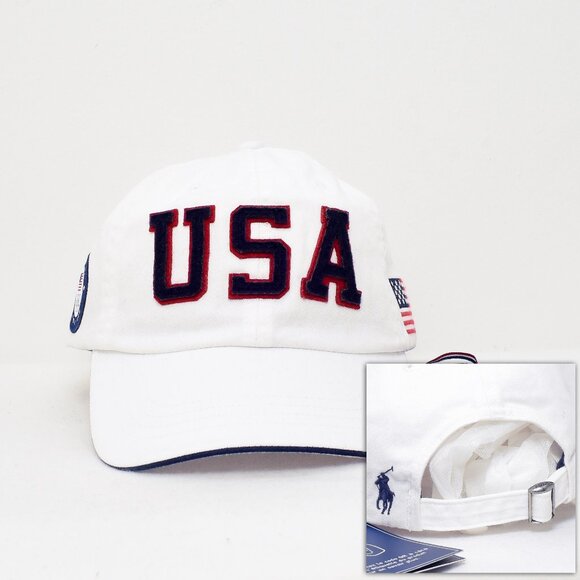 Ralph Lauren Polo United States Team USA Olympic Cap Hat White